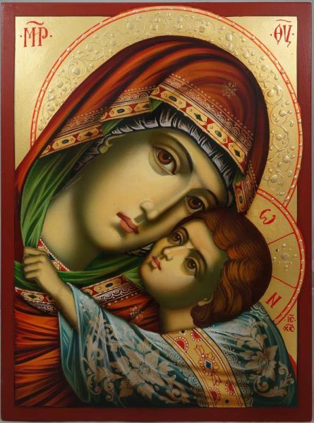 Лик Богоматери современная икона
