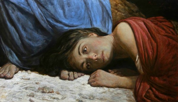 Мария Магдалина у ног Христа