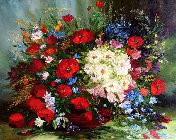 "Букет с маками", Родригес Хосе