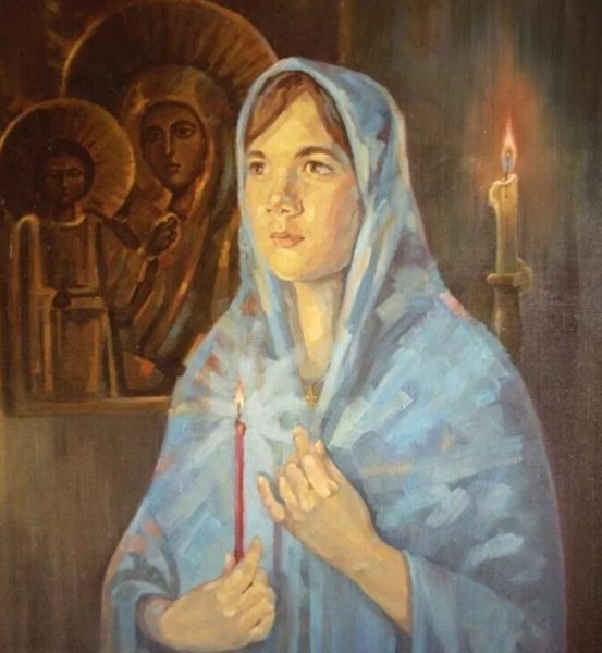 Православная женщина живопись