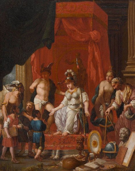 Афина Паллада живопись