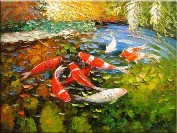 Рыбки живопись