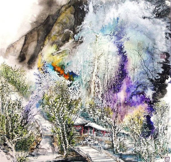 Художник Владимир Тупоршин: зимний пейзаж