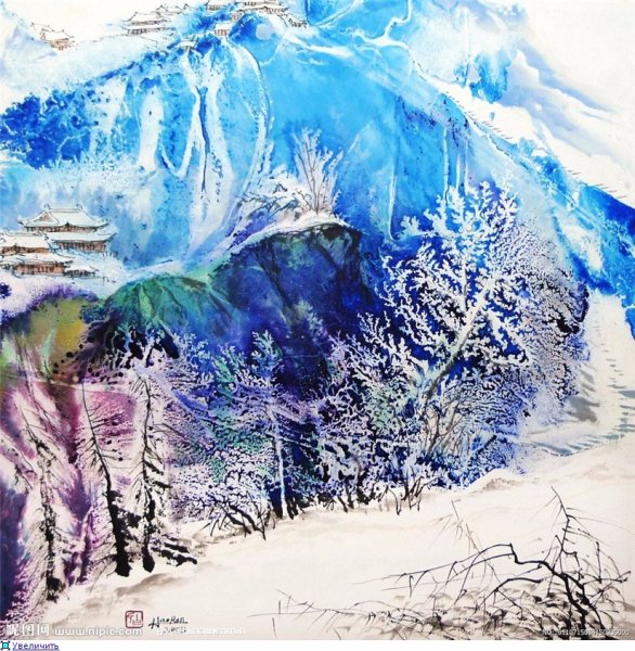 Анастасия Беседина художник акварель зима
