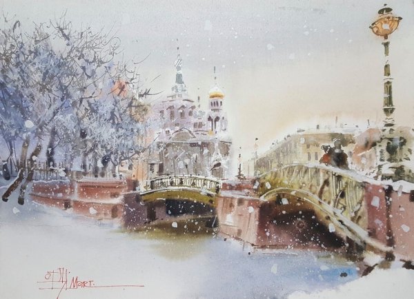 Художник: Венета Дочева зима