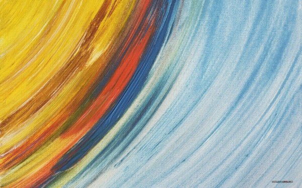 Абстракция цветными карандашами