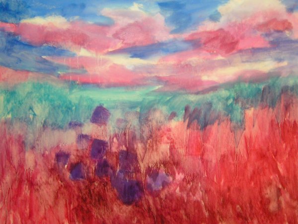 Пейзаж акварелью