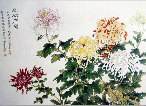 Хризантемы в японской живописи