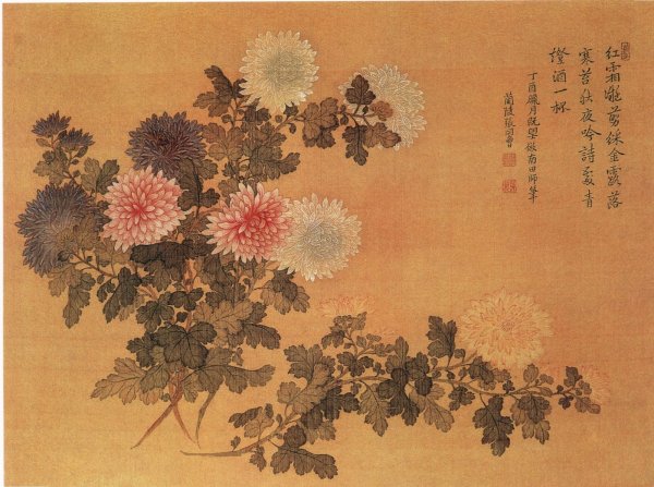 Древнекитайская живопись Хризантема