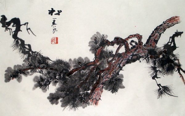 Китайская живопись сосна