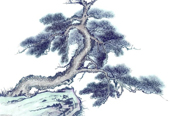 Китайская живопись сосна