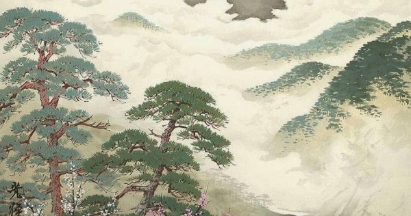 Китайская живопись сосна