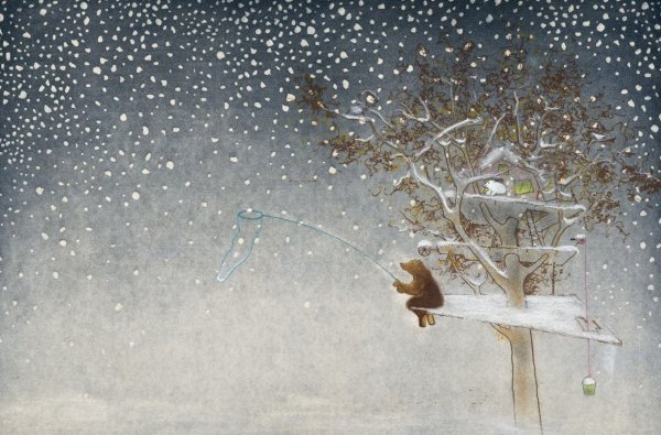 Снегопад иллюстрации художников