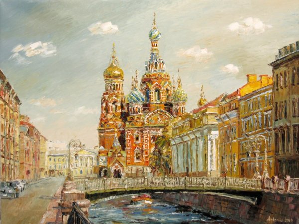 Художник живопись храм Спаса на крови в Санкт-Петербурге