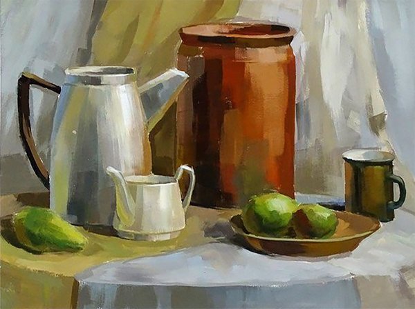 Гуашь натюрморт Академическая Академическая живопись