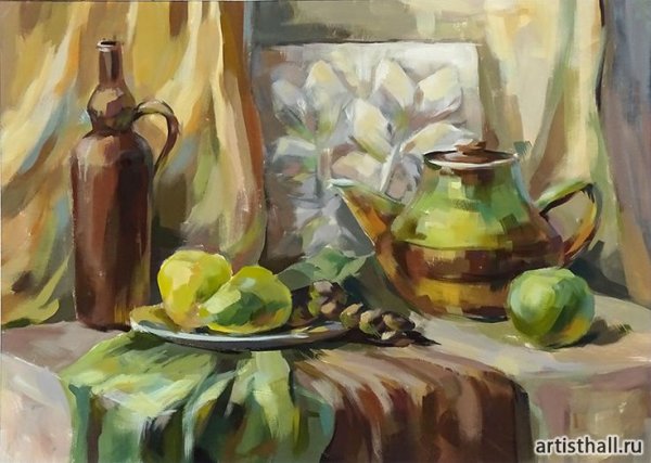 Академическая живопись акварель драпировка