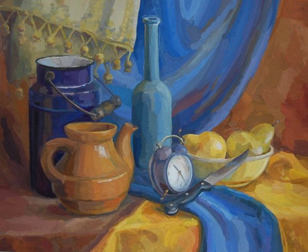 Академическая живопись натюрморт маслом Строгановка