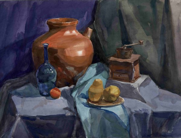 Академическая живопись натюрморт маслом Строгановка