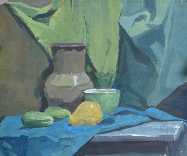 Академическая живопись натюрморт маслом Строгановка