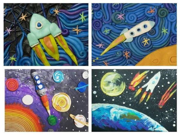 Пластилиновая живопись космос