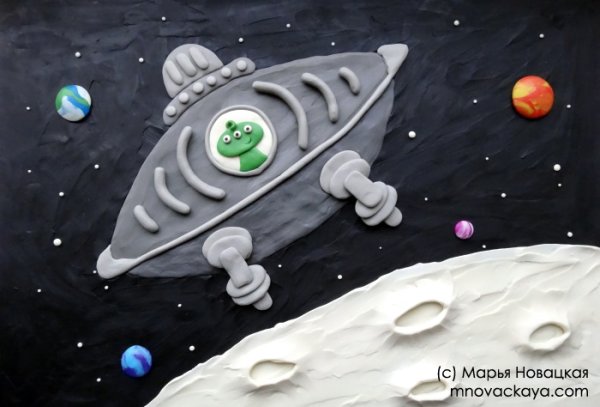Пластилиновая живопись космос
