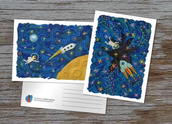 Коллаж космос своими руками