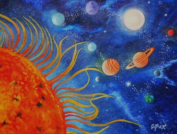 Пластилиновая живопись космос