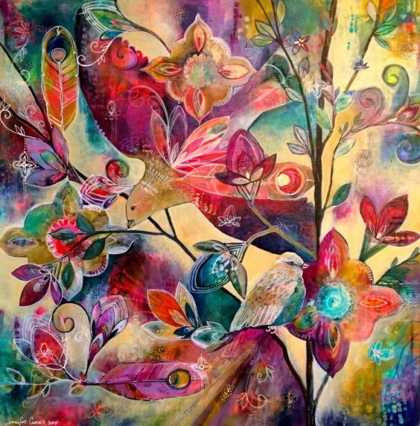 Абстрактные картины с цветами