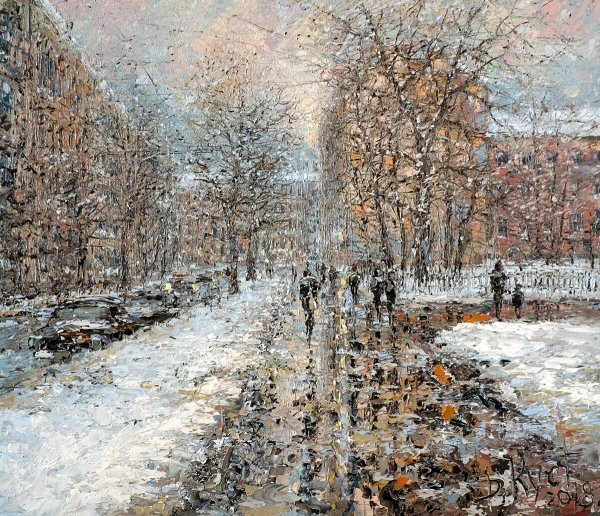 Художник Дмитрий Кустанович зима