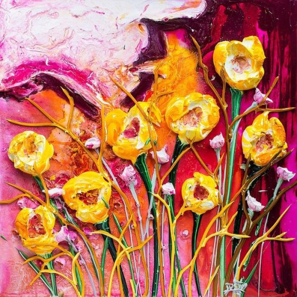 Объемная живопись мастихином Джастин Геффри