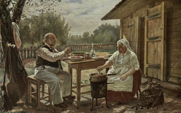 Маковский варка варенья картина