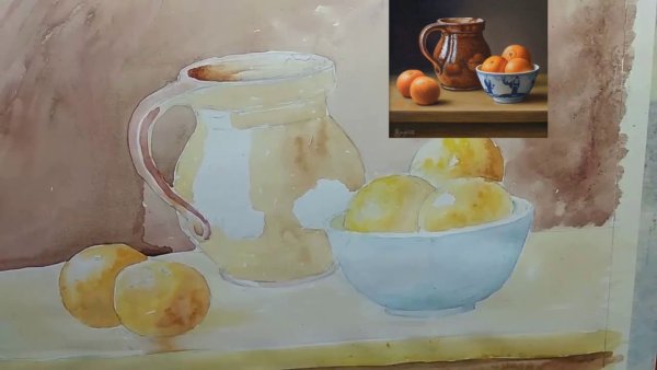 Техника лессировка акварелью