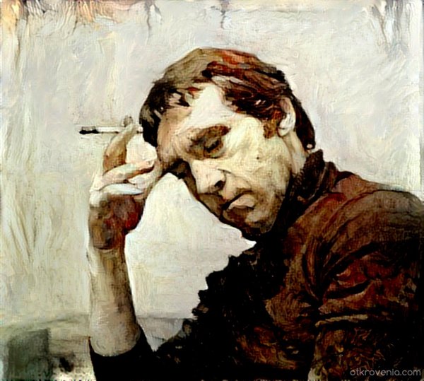 Портрет Высоцкого маслом