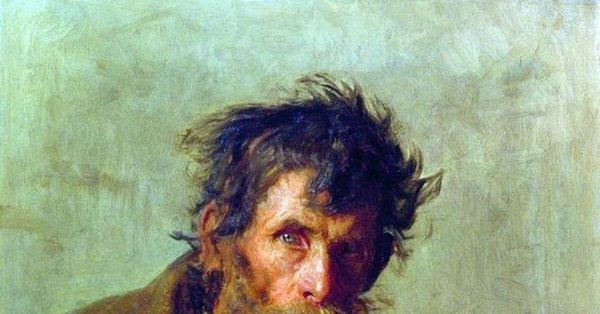 Мужичок из робких, Репин, 1877