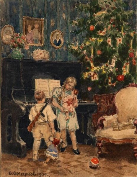 Алексей Корин. Рождественская елка. 1910