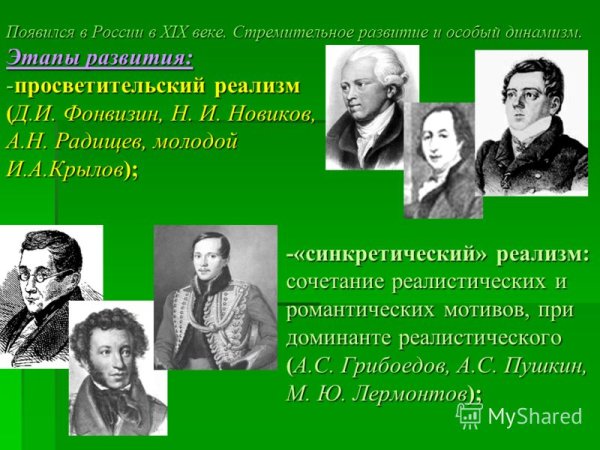 Писатели реализма 19 века