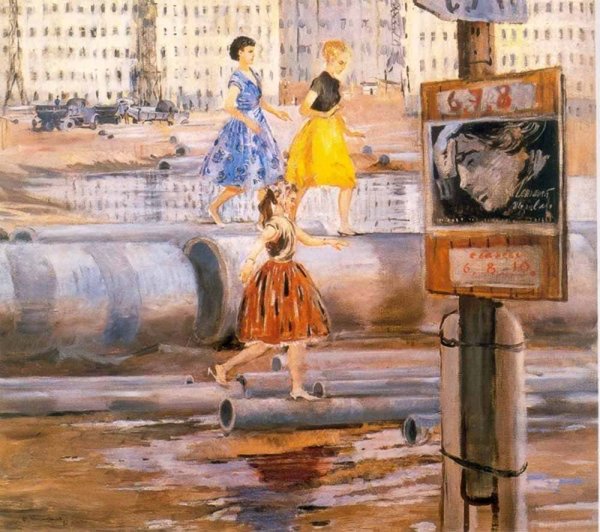 Художник в Попков строители братской ГЭС