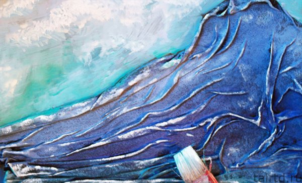 Барельеф море волны