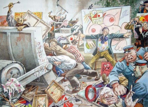 Бульдозерная выставка в Москве 1974 картины художников