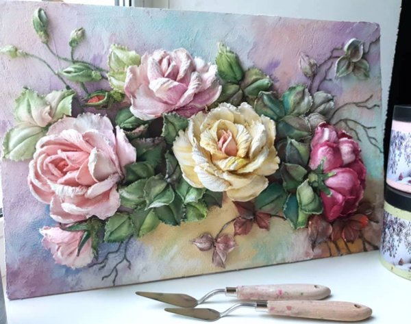 Юлия Донская скульптурная живопись штукатуркой