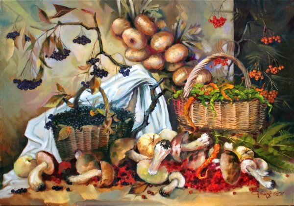 И. Ф. Хруцкий «натюрморт с грибами»