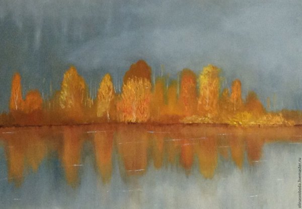 Отражение в воде маслом