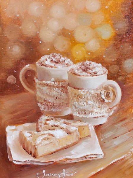 Художник Аннет Логиновa кофе