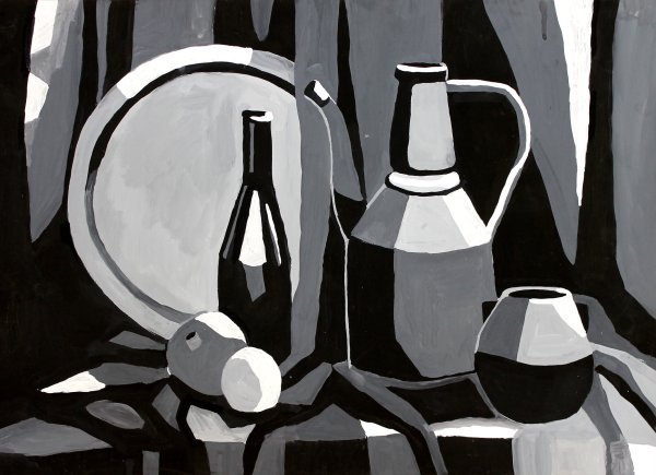 Абстрактная композиция из геометрических фигур