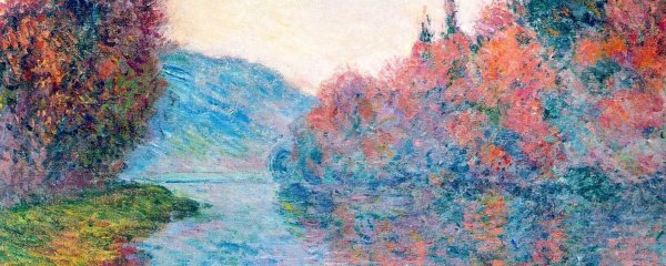 Клод Моне осенняя река