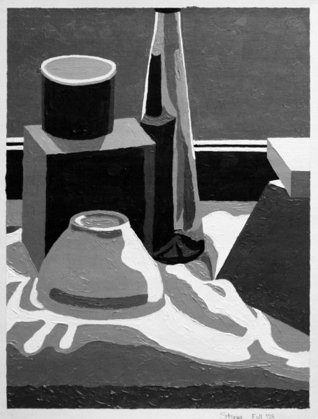 Монохромная композиция из геометрических фигур