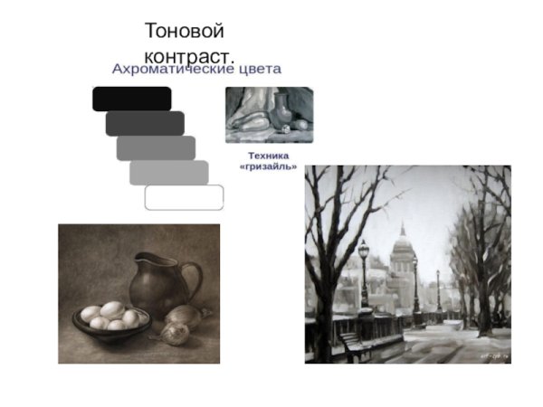 Хроматические и ахроматические цвета композиция