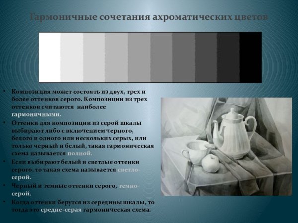 Световой контраст ахроматический гризайль