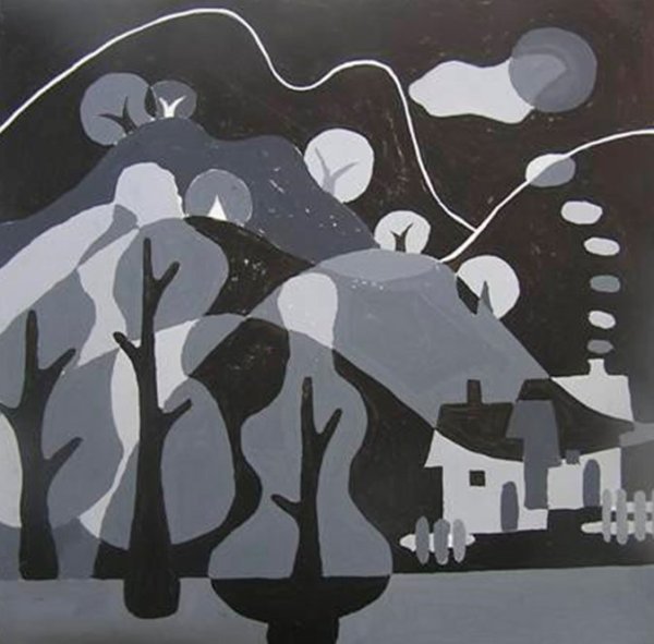 Черно белая композиция