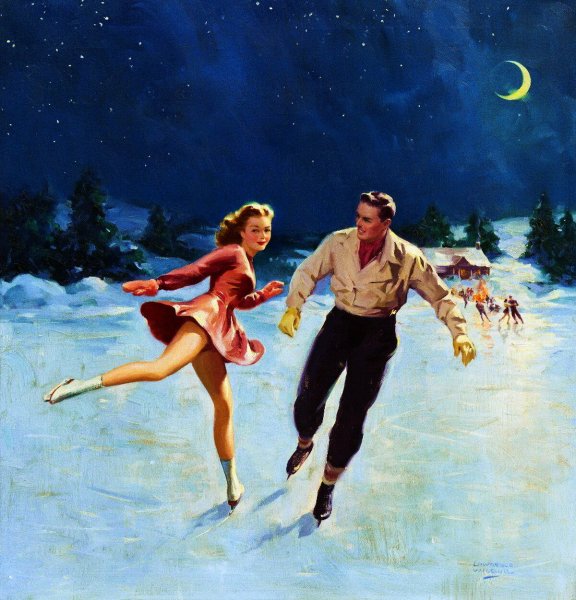 Фигуристы живопись